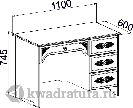 Письменный стол ассоль ас 6