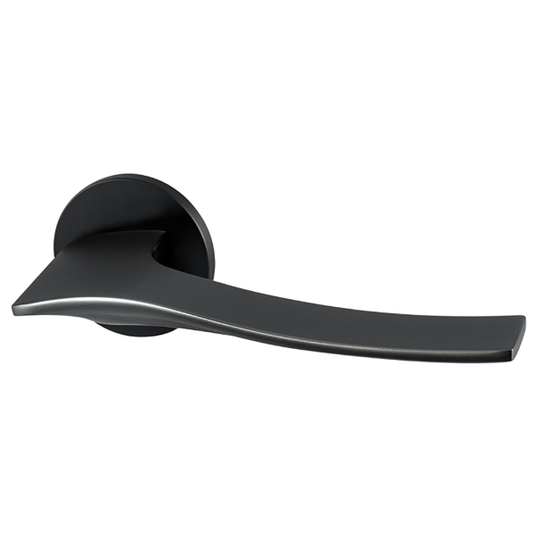 Дверная ручка на тонкой розетке Armadillo Urban Slim R.URS52.AQUA BL-26 черная