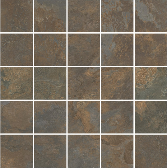 Декор Kerama Marazzi Рамбла коричневый мозаичный 25x25 см MM12132