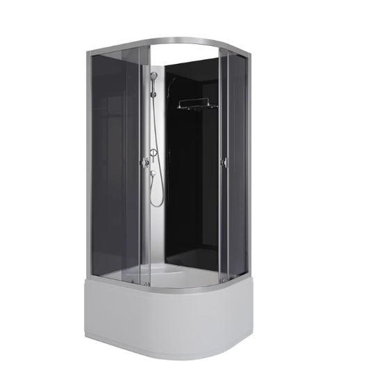 Душевая кабина Niagara Eco E90/80/40L/R/TN/BK 90х80х195 тонированное стекло без крыши