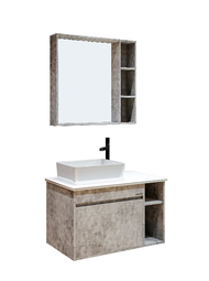 Комплект мебели для ванной Grossman Фалькон 80 бетон