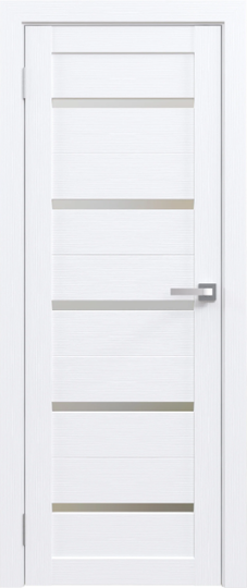 Межкомнатная дверь Юни Амати М01 Бьянко стекло мателюкс