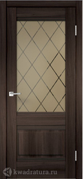 Межкомнатная дверь VellDoris Alto 2V Орех каштан стекло бронза