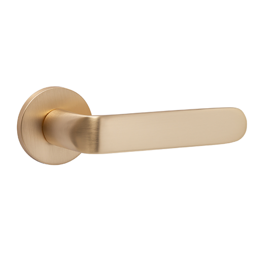 Дверная ручка на тонкой розетке Punto R.ARC.R52.EXTRA SSG-39 сатинированное золото