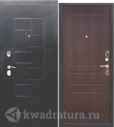 Входная дверь Феррони Гарда 6 см Серебро Штамп Домино/Венге