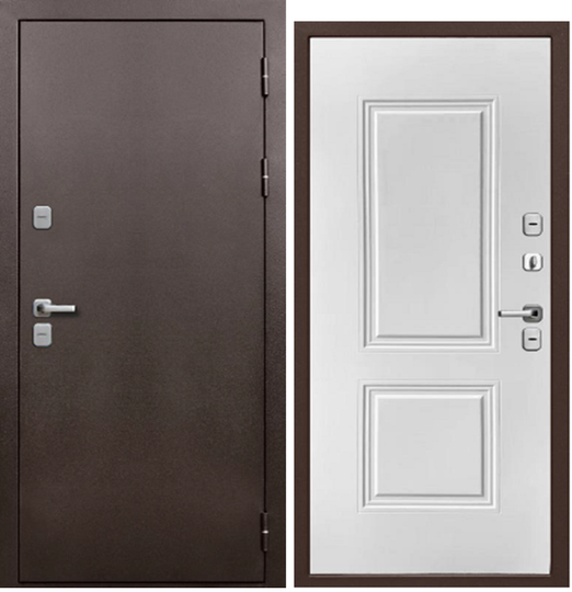 Входная дверь Феррони 11 см Термо Медный антик/Белый клен