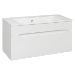 Тумба с раковиной Aqua de Marco Olivia 100 белая подвесная 1 ящик