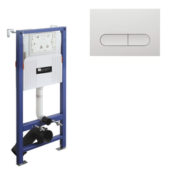 Инсталляция Veconi Frame V600 с кнопкой Flush V3 белый глянец