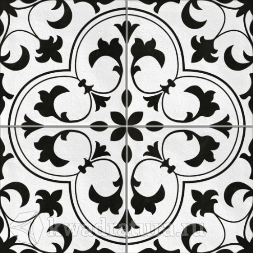 Керамогранит Cersanit Sevilla пэчворк белый рельеф 42x42 см