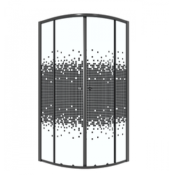 Душевой уголок Niagara Eco NG-1007-14BLACK 90x90x190 стекло с рисунком мозаика